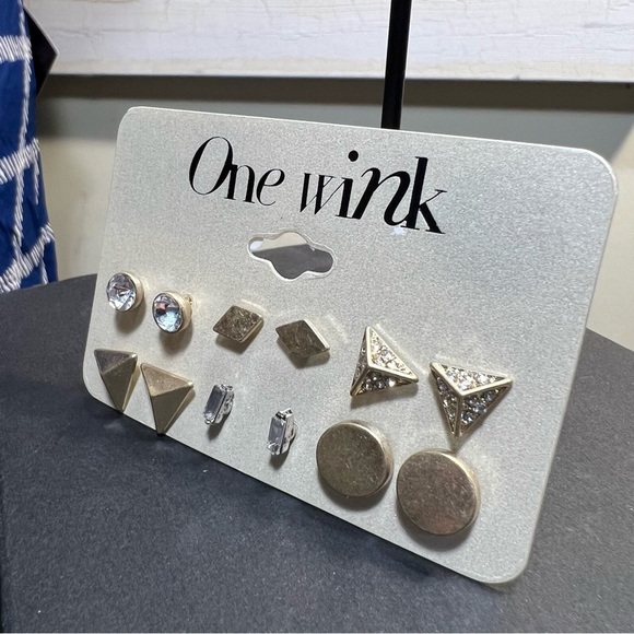One Wink Gold toned Earring Set, 6 pairs - Picture 2 of 4